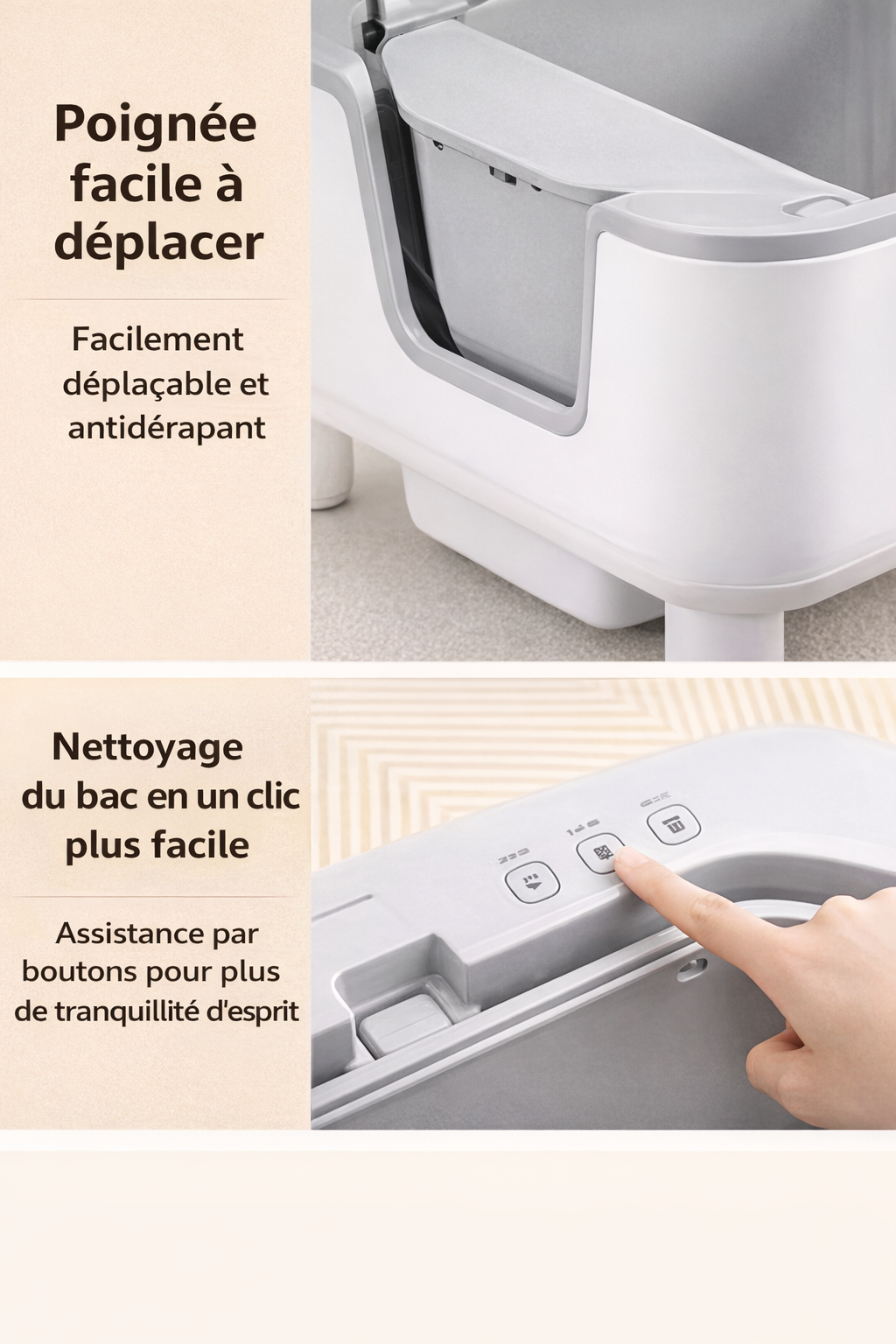 Litière autonettoyante ouverte connecté | Elégance Féline
