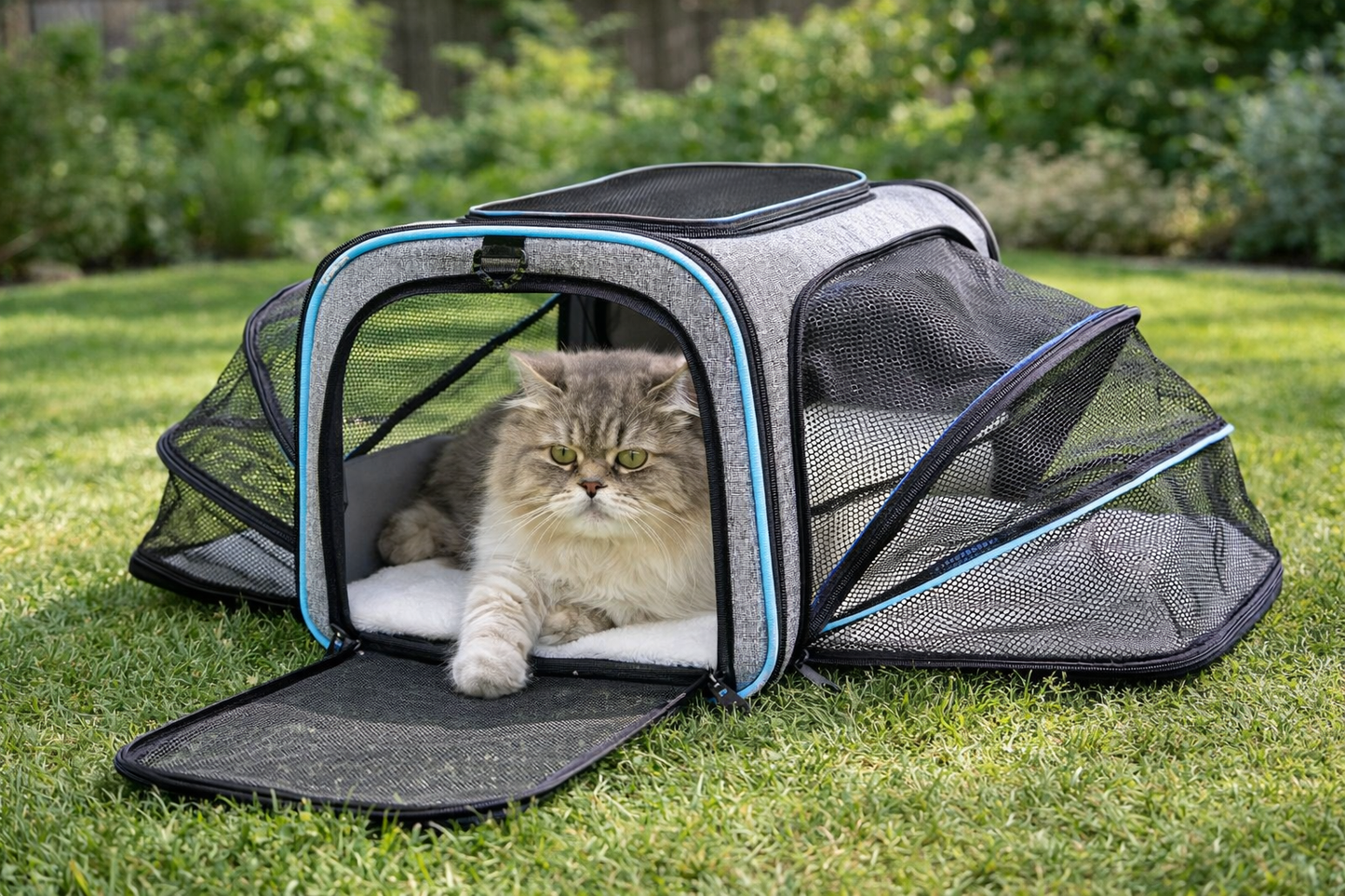 Sac de transport extensible pour chat – imperméable et respirant
