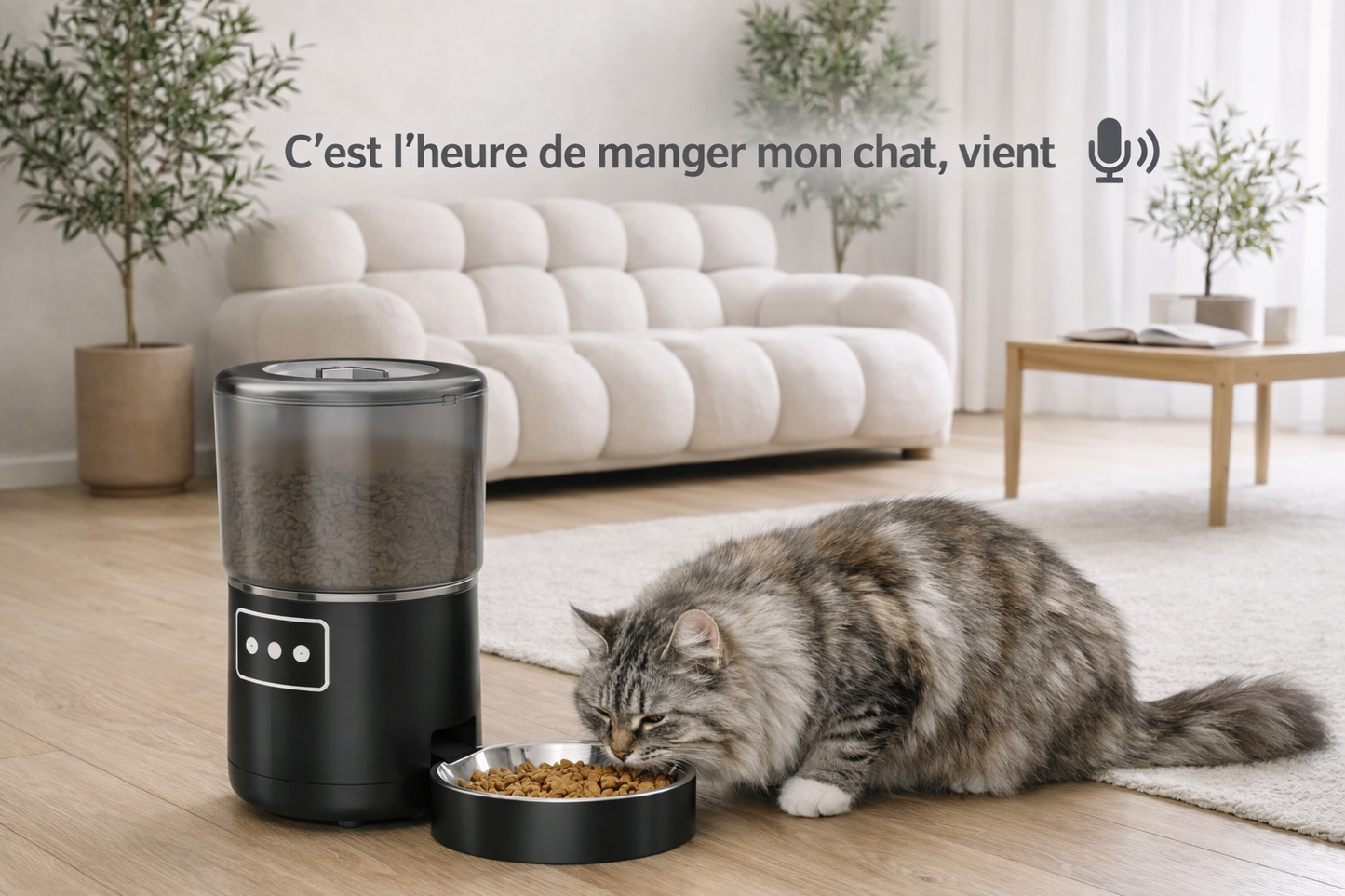 Distributeur de croquettes connecté 4L | Elégance Féline