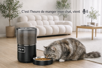 Distributeur de croquettes connecté 4L | Elégance Féline