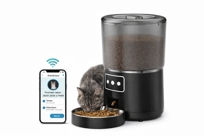 Distributeur de croquettes connecté 4L | Elégance Féline