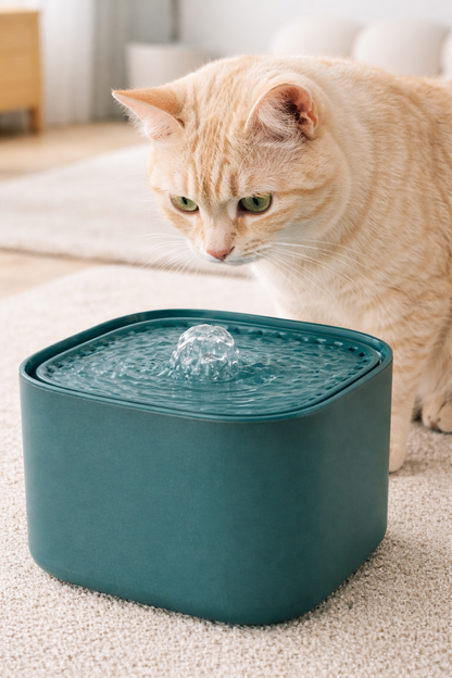 Fontaine à eau pour chat | AquaFlow Cube™