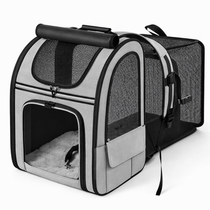 Sac à dos de transport extensible pour chat et petit chien – respirant
