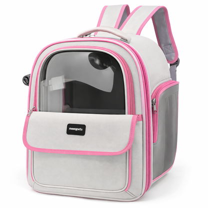 Sac à dos de transport capsule pour chat et chien – respirant et translucide