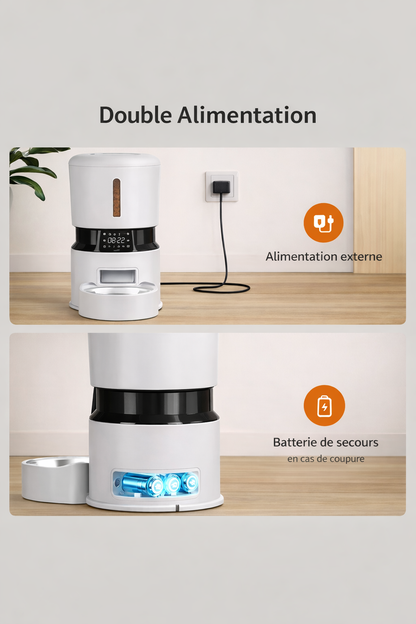 Distributeur automatique de croquettes 4L à écran tactile | Elégance Féline