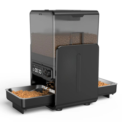 Distributeur automatique de croquettes double – programmation manuelle | Elégance Féline